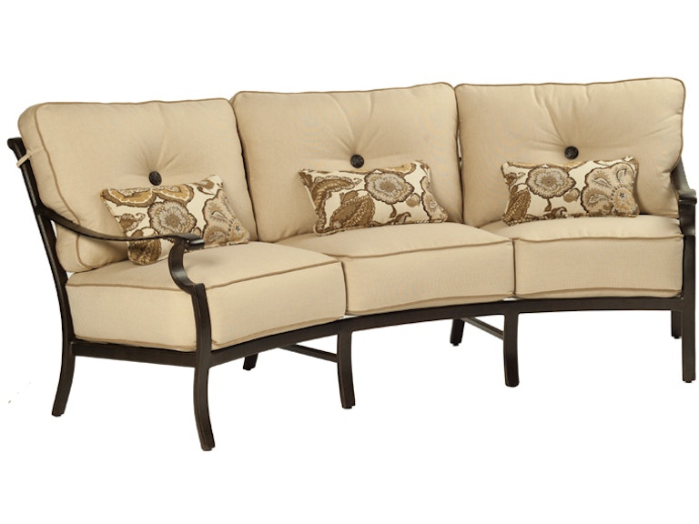Castelle Outdoor Furniture Monterey Cushioned Crescent Sofa 5844T at Norwood Furniture
