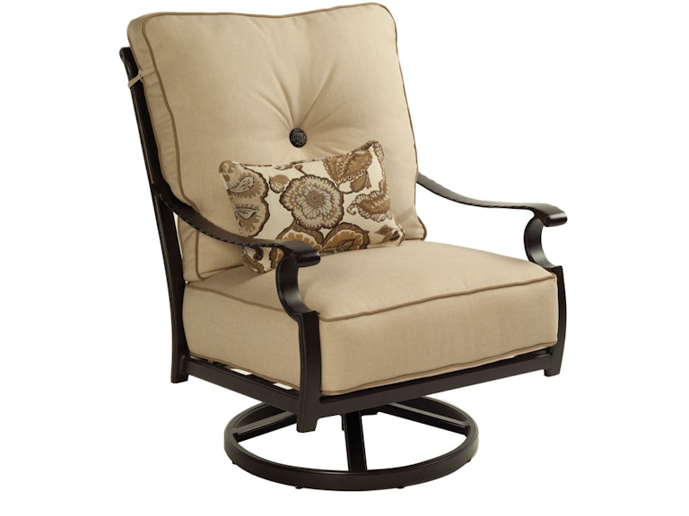 Castelle Outdoor Furniture Monterey High Back Cushioned Lounge Swivel Rocker 5816T at Norwood Furniture
