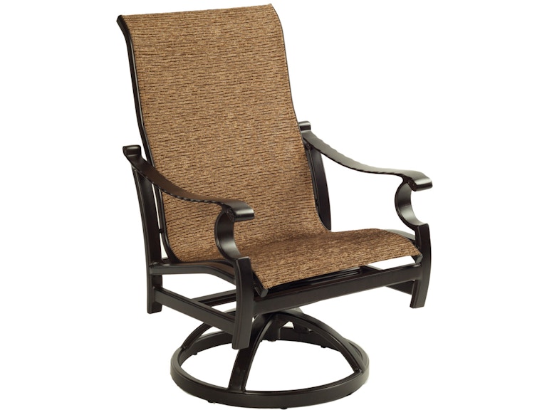Castelle Outdoor Furniture Monterey Sling Lounge Swivel Rocker 5890S at Norwood Furniture