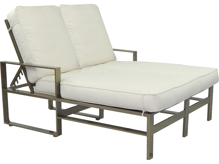 Castelle Outdoor Furniture Park Place Adjustable Cushioned Double Chaise Lounge 2252T at Norwood Furniture