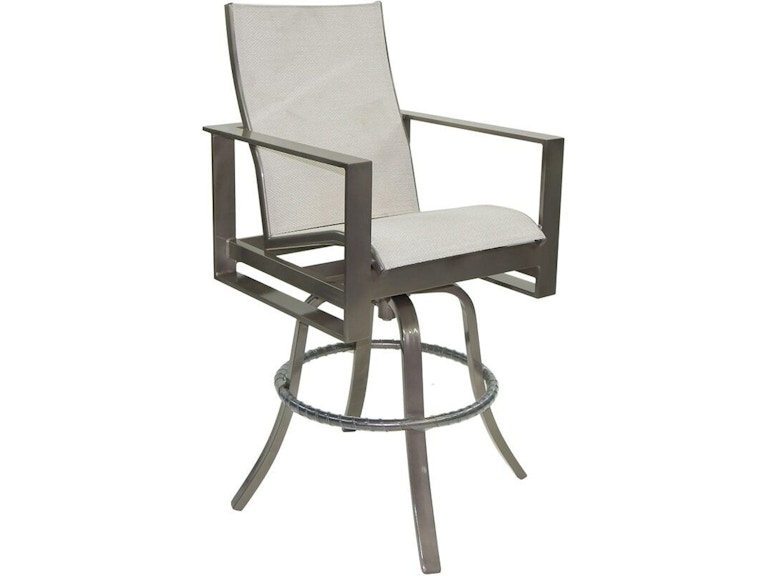 Castelle Outdoor Furniture Park Place High Back Sling Swivel Bar Stool 2279S at Norwood Furniture