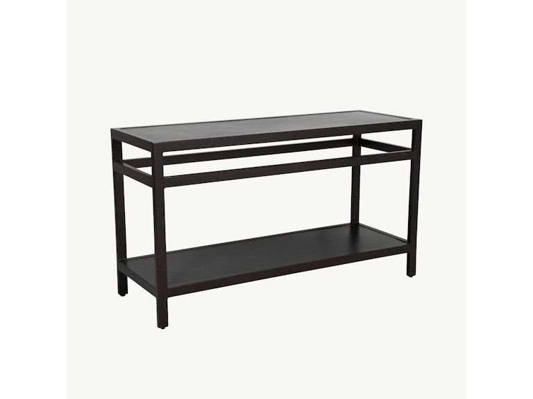 Castelle Outdoor Furniture Rectangular Double Shelf Console Table SRLS1854 at Norwood Furniture