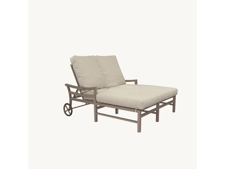 Castelle Outdoor Furniture Roma Adjustable Cushioned Double Chaise Lounge 9652R at Norwood Furniture