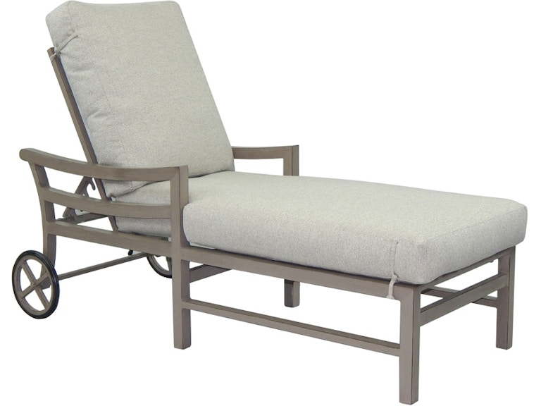 Castelle Outdoor Furniture Roma Adjustable Cushioned Chaise Lounge 9612R at Norwood Furniture