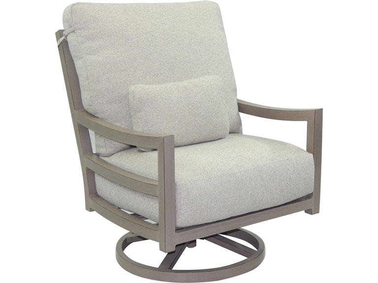 Castelle Outdoor Furniture Roma High Back Cushioned Lounge Swivel Rocker 9616R at Norwood Furniture