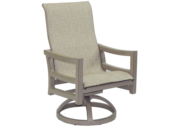 Castelle Outdoor Furniture Roma Sling Swivel Rocker 9697S at Norwood Furniture