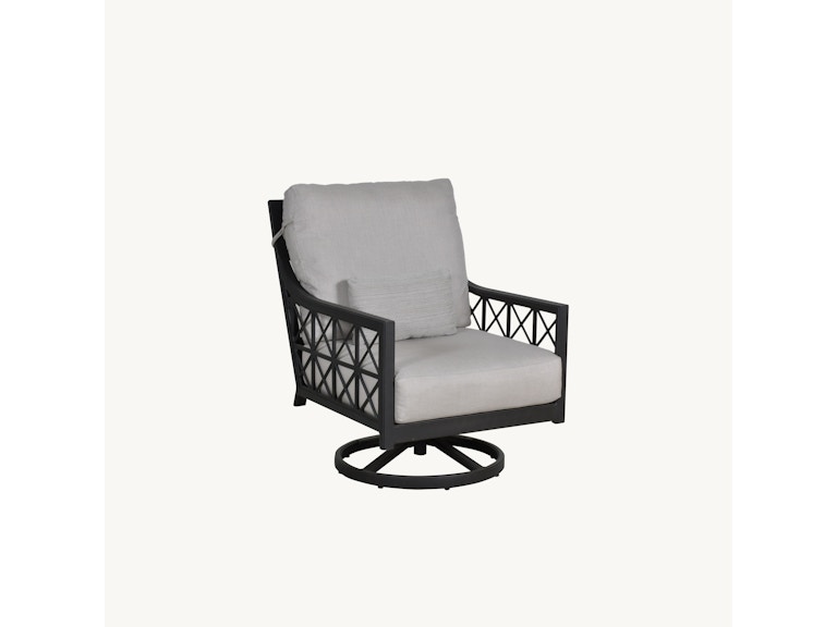 Castelle Outdoor Furniture Saxton Cushion High Back Lounge Swivel Rocker - Xaria 2C16R CAST DETAIL E At Norwood Furniture