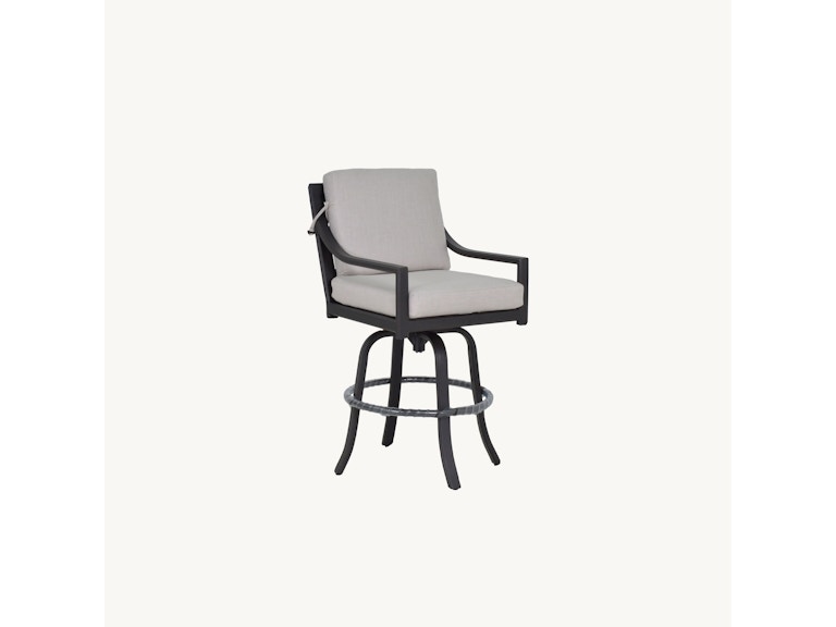 Castelle Outdoor Furniture Saxton Cushion Swivel Bar Stool - Xaria 2C09R CAST DETAIL E At Norwood Furniture