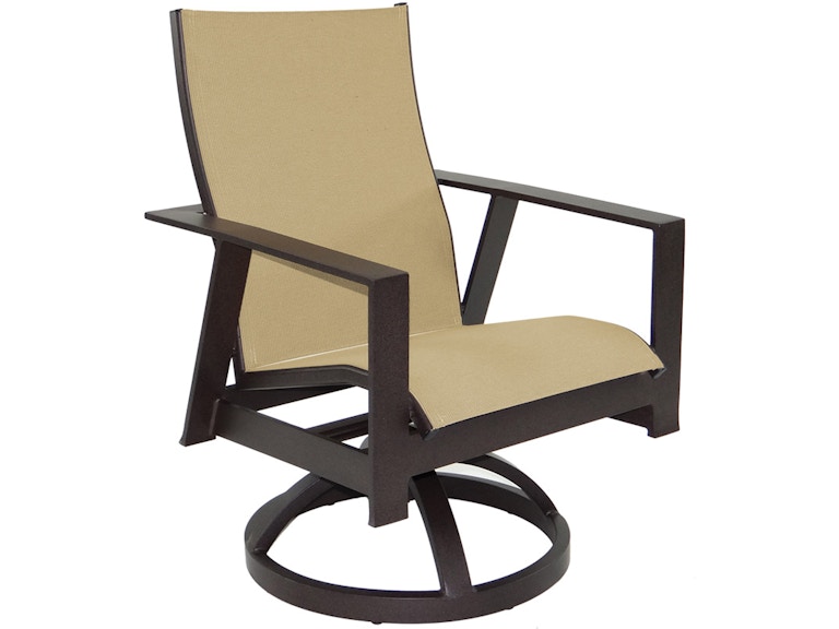 Castelle Outdoor Furniture Trento Sling Swivel Rocker 3178S at Norwood Furniture