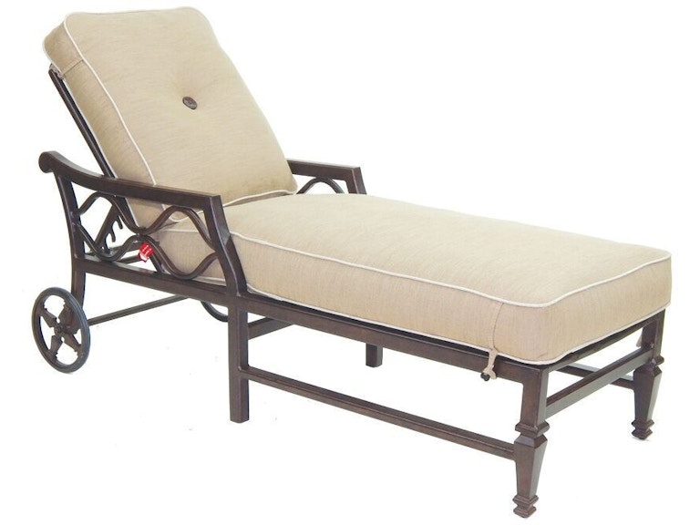 Castelle Outdoor Furniture Villa Bianca Adjustable Cushioned Chaise Lounge 1112T At Norwood Furniture