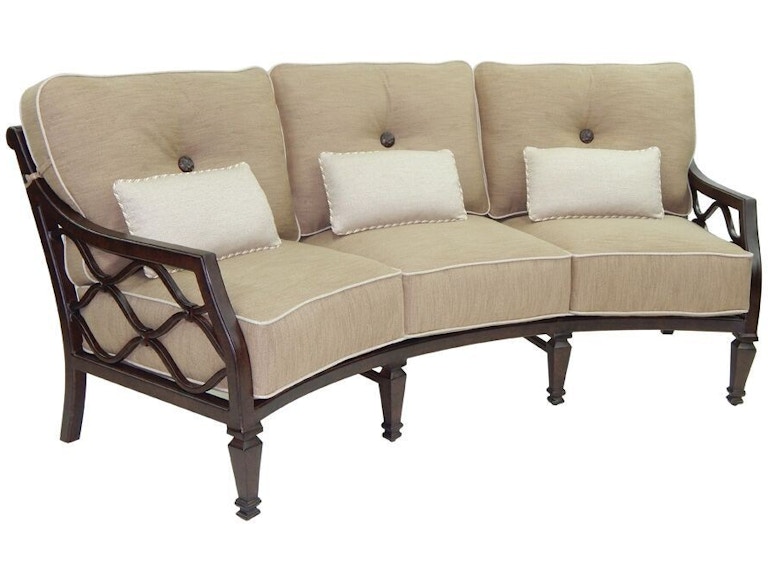 Castelle Outdoor Furniture Villa Bianca Cushioned Crescent Sofa 1144T at Norwood Furniture