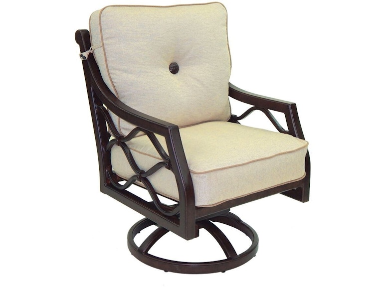 Castelle Outdoor Furniture Villa Bianca Cushioned Swivel Rocker 1107T at Norwood Furniture