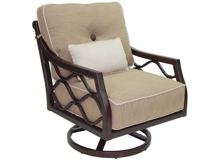 Castelle Outdoor Furniture Villa Bianca Cushioned Lounge Swivel Rocker 1115T at Norwood Furniture