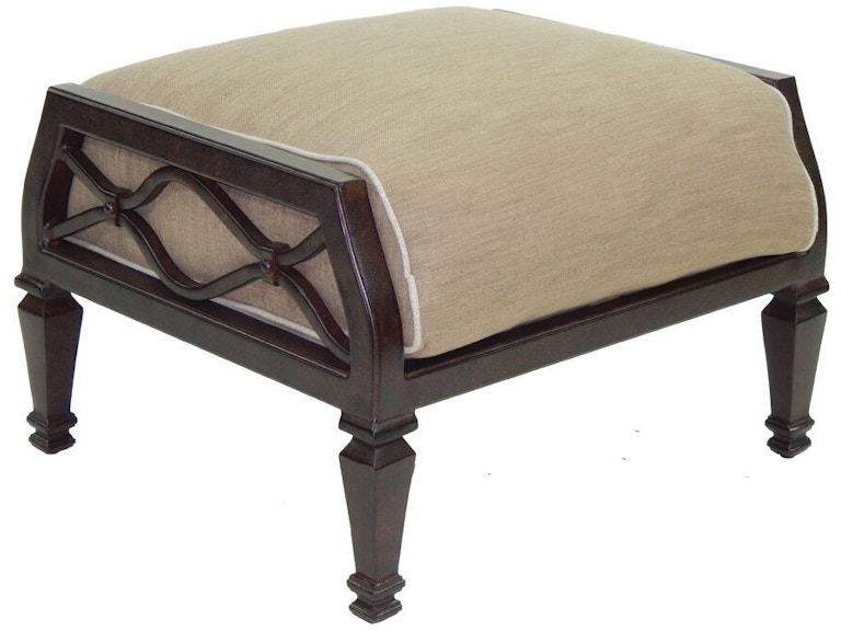 Castelle Outdoor Furniture Villa Bianca Cushioned Ottoman 1113T at Norwood Furniture