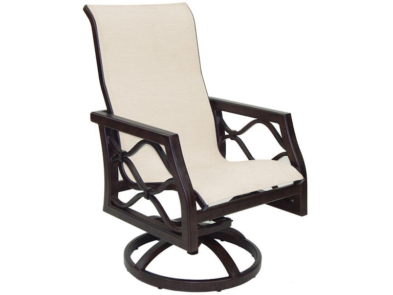 Castelle Outdoor Furniture Villa Bianca Sling Swivel Rocker 1197S at Norwood Furniture