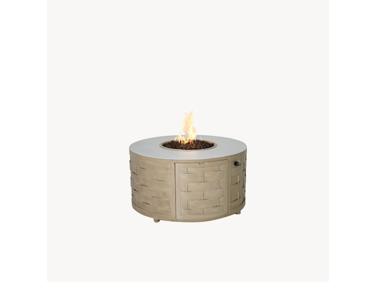 Castelle Outdoor Heating Biscayne 42" Round Coffee Table with Firepit C5CF42WL at Norwood Furniture