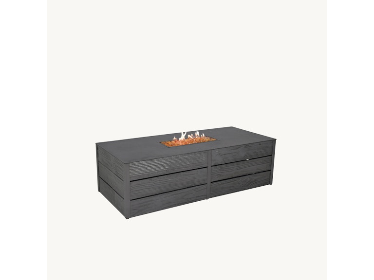Castelle Outdoor Heating Nature's Wood Rectangular Firepit Coffee Table F1NRF60WL at Norwood Furniture