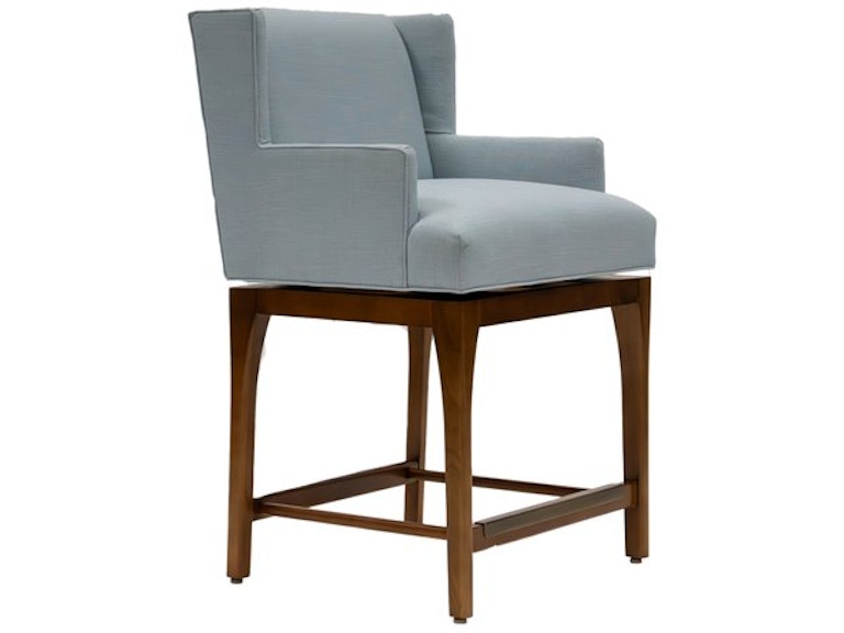 Designmaster Casual Dining Carson Swivel Counter Arm Stool with Transitional Base 03-1045-24 at Norwood Furniture