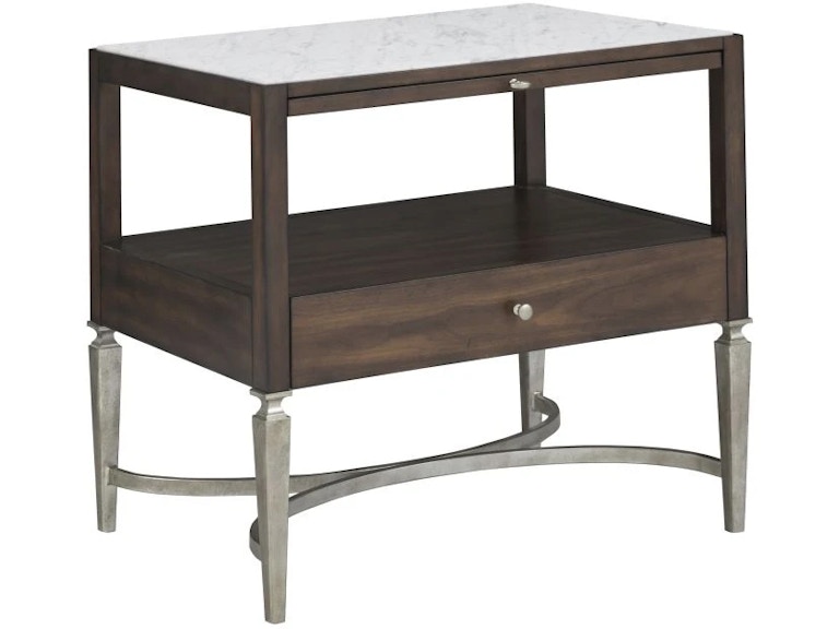 Fairfield Chair Company West Camden Nightstand With Marble Top 8096-SB At Norwood Furniture