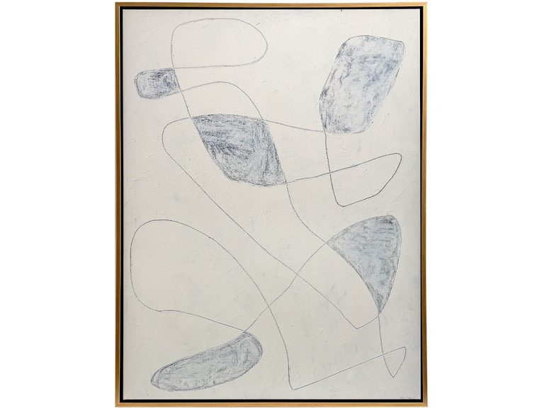 Global Views Art Scratch Loops Framed Art-Indigo ASH2052 at Norwood Furniture