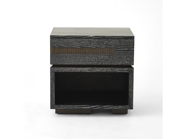 Global Views Bedroom Brazil Bedside Chest-Left-Black Cerused Oak RT2020 at Norwood Furniture
