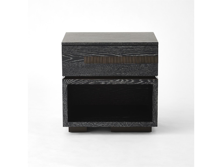 Global Views Bedroom Brazil Bedside Chest-Right-Black Cerused Oak RT2021 at Norwood Furniture