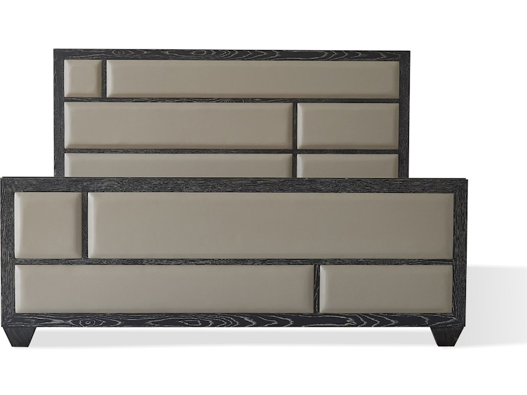 Global Views Bedroom Brazil Queen Bed-Black Cerused Oak RT2017 at Norwood Furniture
