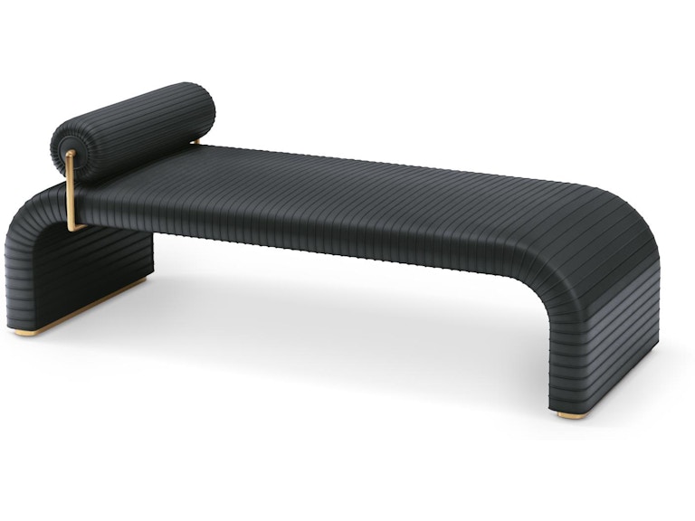 Global Views Bedroom Cade Daybed-Graphite Leather ASH2034 At Norwood Furniture