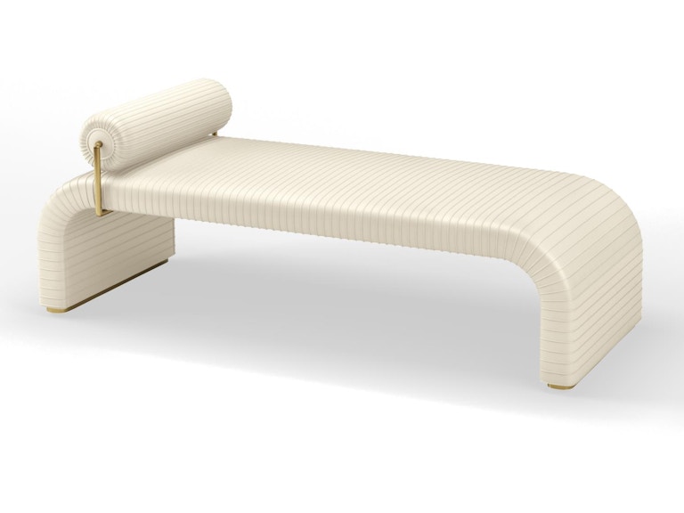 Global Views Bedroom Cade Daybed-Milk Leather ASH2033 at Norwood Furniture