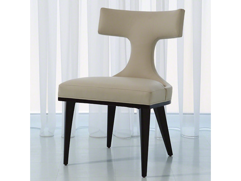 Global Views Casual Dining Anvil Back Dining Chair-Ivory Leather MC-2511 at Norwood Furniture
