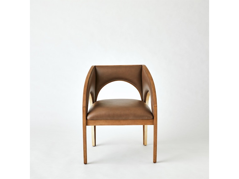 Global Views Casual Dining Arches Dining Chair-Nutmeg/Champagne DJ2.20009 at Norwood Furniture
