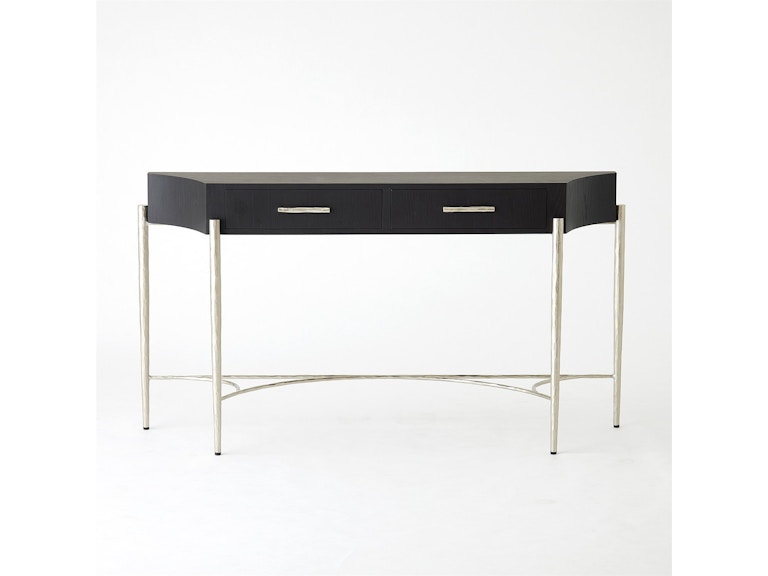 Global Views Casual Dining Breakfront Console-Black/Nickel 9.94111 at Norwood Furniture