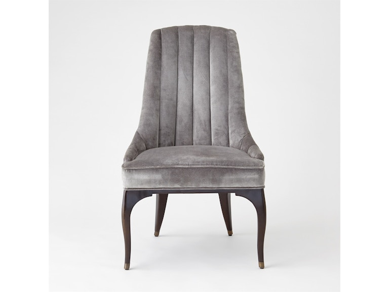 Global Views Casual Dining Channel Tufted Dining Chair-Gargoyle 2725 at Norwood Furniture