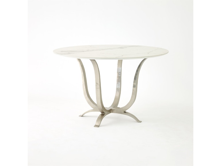 Global Views Casual Dining Chorda Dining Table-Nickel-48 9.93852 at Norwood Furniture