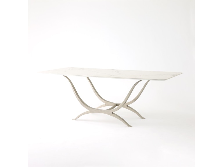 Global Views Casual Dining Chorda Dining Table-Nickel-Rectangle 9.93851 at Norwood Furniture