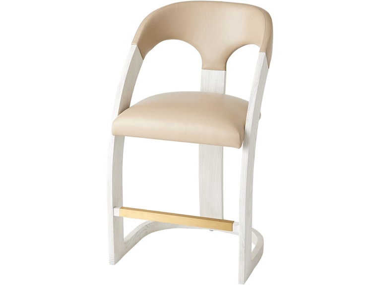 Global Views Casual Dining Delia Counter Stool-White Burl ASH2113 at Norwood Furniture