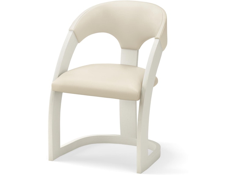 Global Views Casual Dining Delia Dining Chair-Antique White-Milk Leather ASH2039 at Norwood Furniture