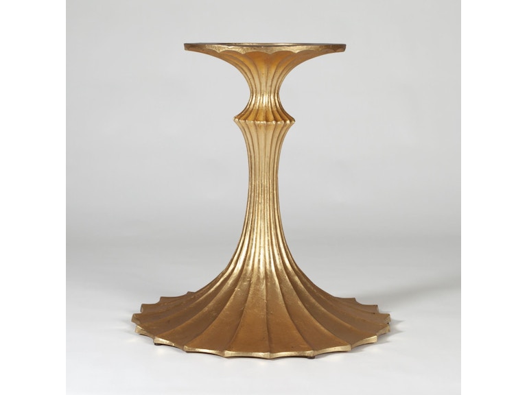 Global Views Casual Dining Flute Table Base-Gold Leaf-26 WDSEH9204-B-GV at Norwood Furniture