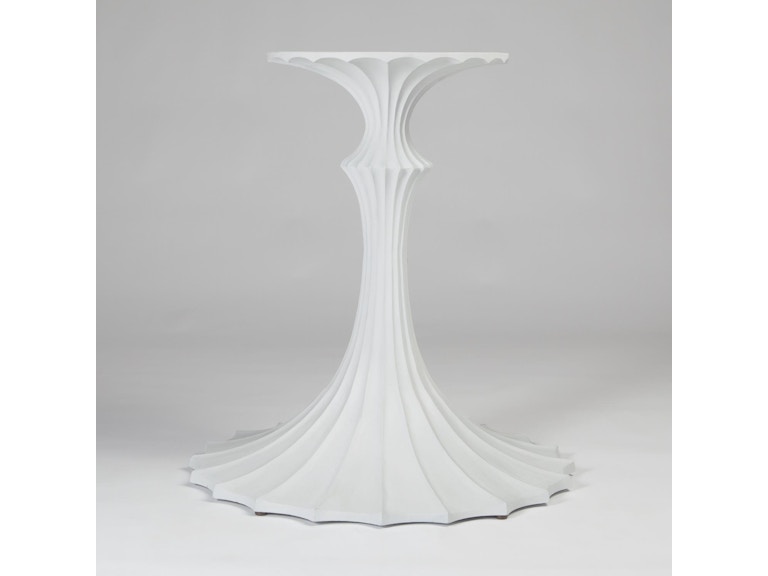 Global Views Casual Dining Flute Table Base-White-26 WDSEH9203-B-GV at Norwood Furniture