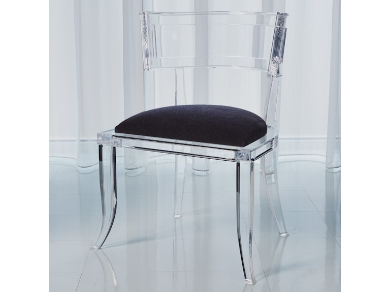 Global Views Casual Dining Klismos Acrylic Chair-Black 3.31331 at Norwood Furniture