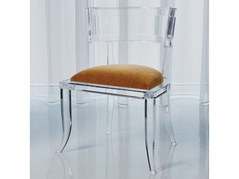 Global Views Casual Dining Klismos Acrylic Chair-Brown Sugar 3.31327 at Norwood Furniture