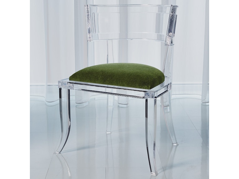 Global Views Casual Dining Klismos Acrylic Chair-Emerald Green 3.31326 at Norwood Furniture