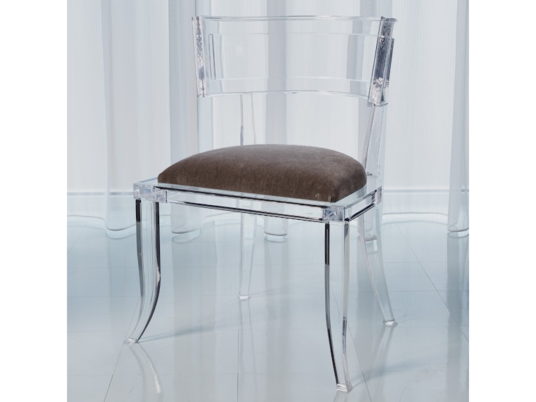 Global Views Casual Dining Klismos Acrylic Chair-Pewter 3.31329 at Norwood Furniture