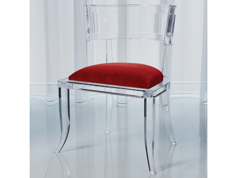 Global Views Casual Dining Klismos Acrylic Chair-Red Pepper 3.31330 at Norwood Furniture
