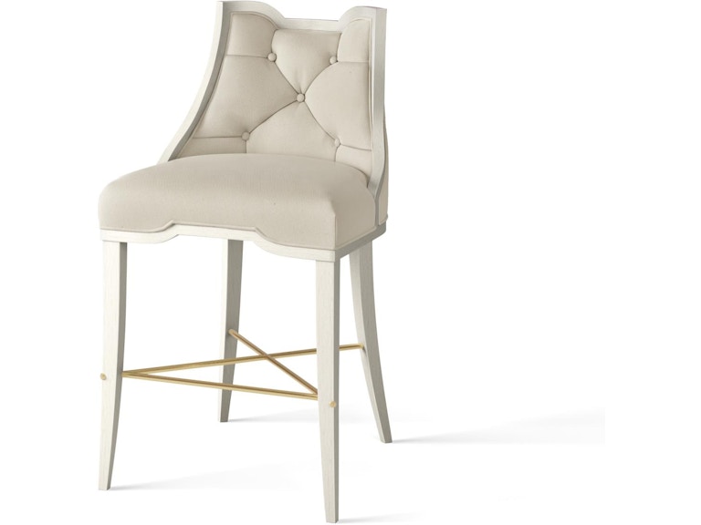 Global Views Casual Dining Logan Counter Stool-Antique White-Muslin WDSEH2279-MUSLIN-GV at Norwood Furniture