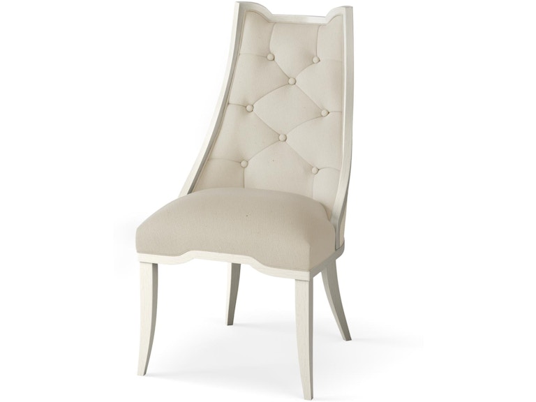 Global Views Casual Dining Logan Dining Chair-Antique White-Muslin WDSEH2215-MUSLIN-GV at Norwood Furniture