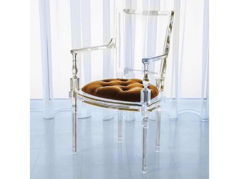 Global Views Casual Dining Marilyn Acrylic Arm Chair-Brown Sugar 3.31168 at Norwood Furniture