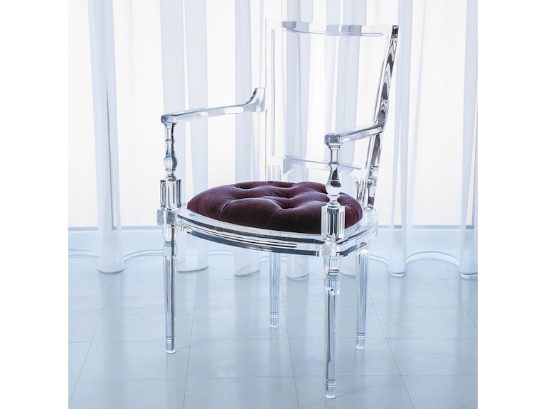 Global Views Casual Dining Marilyn Acrylic Arm Chair-Sultana Lavender 3.31170 at Norwood Furniture