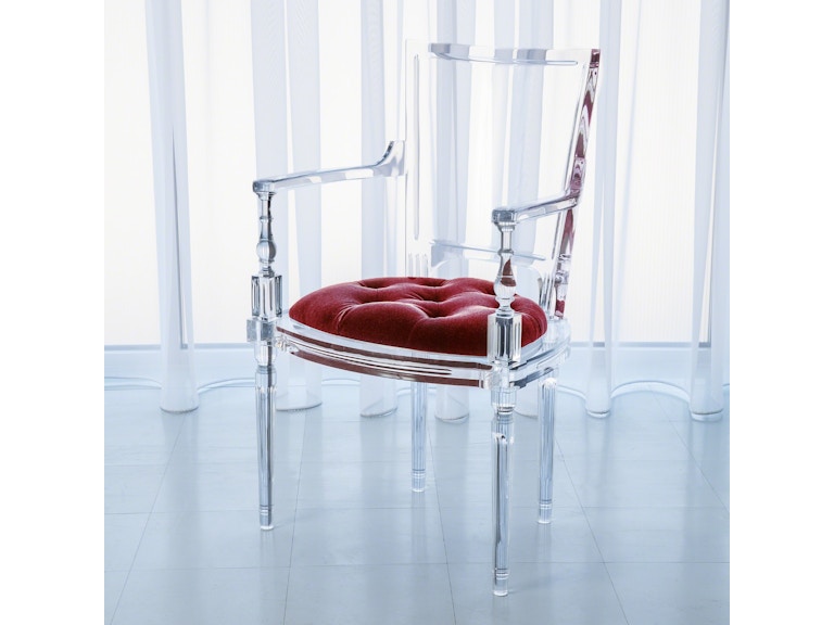 Global Views Casual Dining Marilyn Acrylic Arm Chair-Red Pepper 3.31231 at Norwood Furniture