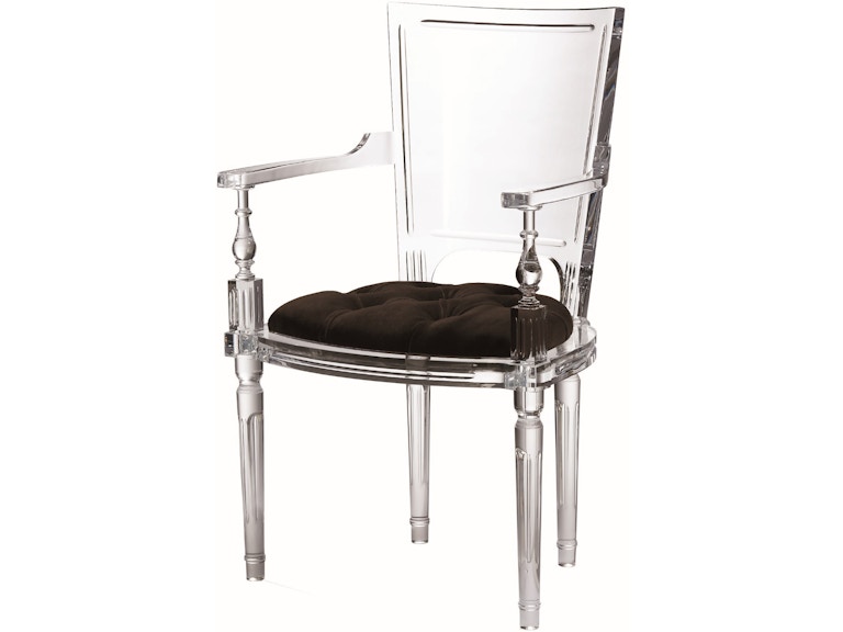 Global Views Casual Dining Marilyn Acrylic Arm Chair-Black 3.31247 at Norwood Furniture